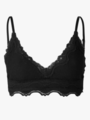 Rosemunde Silk Bra W/Lace Black