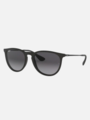 Ray-Ban Erika Rammefarge: Rubber Black / Linsefarge: Light Grey Gradient Dark Grey