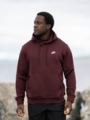 Nike Club Pullover Fleece Hoodie Burgundy Crush / White