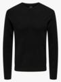 Only & Sons Phil Reg Struc Card Knit Black