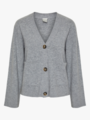 Y.A.S Emilie Long Sleeve Cardigan Knit Light Grey Melange